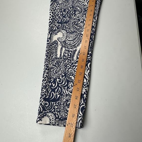 Lilly Pulitzer Pants Womens 8 Navy Luxletic Corso UPF 50+ Comfort Preppy Stretch - Picture 12 of 14